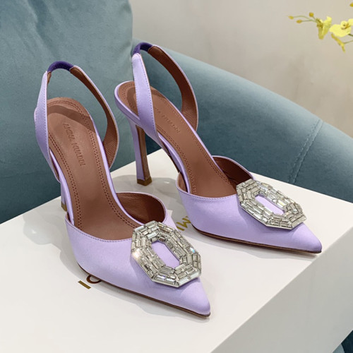 Amina Muaddi Womens Shoes Sandals Slippers Luxury Brand Fashion Pumps for Women with Original Box 9cm Heel