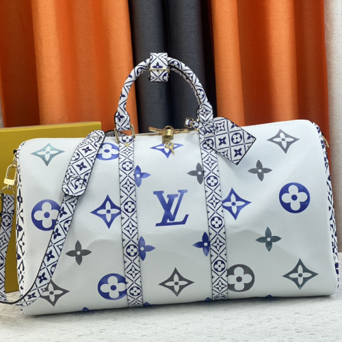 Louis Vuitton Womens and Mens Unisex Bags Luxury Brand LV Keepall Bandoulière 45 Fashion Design Travel Bag