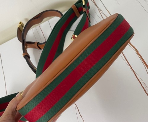 Gucci Womens Bags Shoulder Messenger Bag Luxury Brand Gucci Attache small shoulder bag in camel leather with Original Box 699409 UXWBG 9109