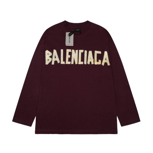 Balenciaga Luxury Brand Women Mens Long Sleeve T-Shirt   