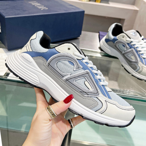 Dior Mens Shoes Sneakers Luxury Brand B30 SNEAKER Mesh and Technical Fabric with Original Box 3SN279ZRA_H840