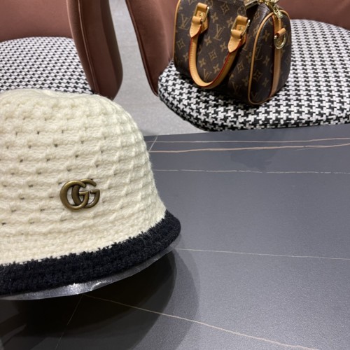 Gucci Womens Cap Knit Bucket Hat Luxury Brand with Original Box  