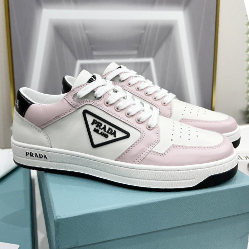 Prada Mens Shoes Casual Luxury Brand Breathable Sneakers with Original Box Downtown leather sneakers 2EE364_3LKG_F0964