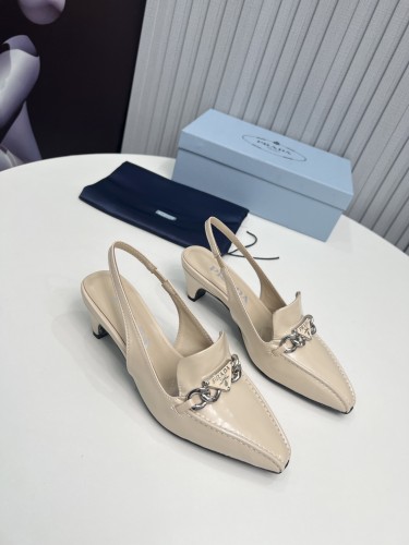 Prada Womens Shoes Sandals Casual Luxury Brand Pumps 4.5cm Heel with Original Box Whatsapp 
