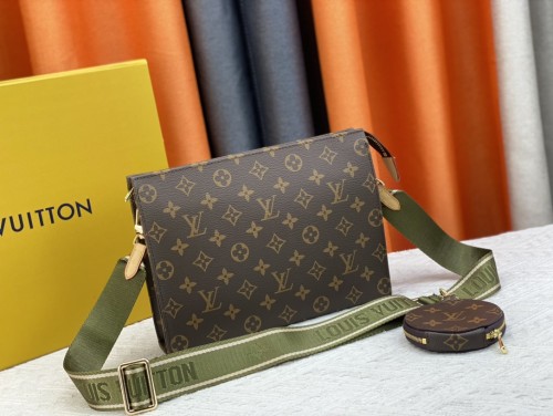 Louis Vuitton Mens Womens Unisex Bags Clutch Luxury Brand Fashion Type Pochette Voyage M47545 with Original Box