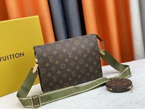 Louis Vuitton Mens Womens Unisex Bags Clutch Luxury Brand Fashion Type Pochette Voyage M47545 with Original Box