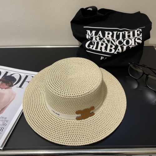 Celine Womens Hats Luxury Brand Design Celine Straw Hat with Original Box  
