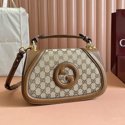 Gucci Womens Bags Shoulder Messenger Bag Luxury Brand GG GUCCI BLONDIE SMALL TOP HANDLE BAG with Original Box 815714 HAAKG 9755