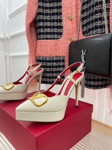 Valentino Garavani Women Fashion Shoes Pumps Luxury Brand Vlogo Signature Calfskin with Original Box 10cm Heel