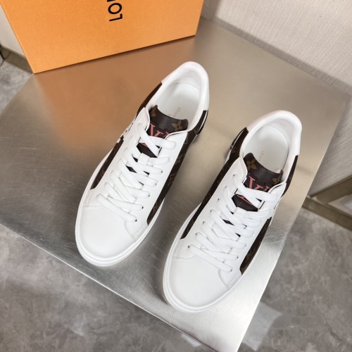 Louis Vuitton Mens Shoes Sneakers Lace-Up Luxury Brand Fashion TIME OUT SNEAKER with Original Box