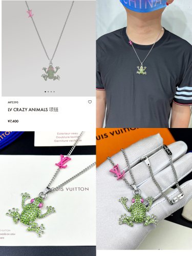 Louis Vuitton Luxury Men Womens Necklace LV Crazy Animals Necklace MP3390