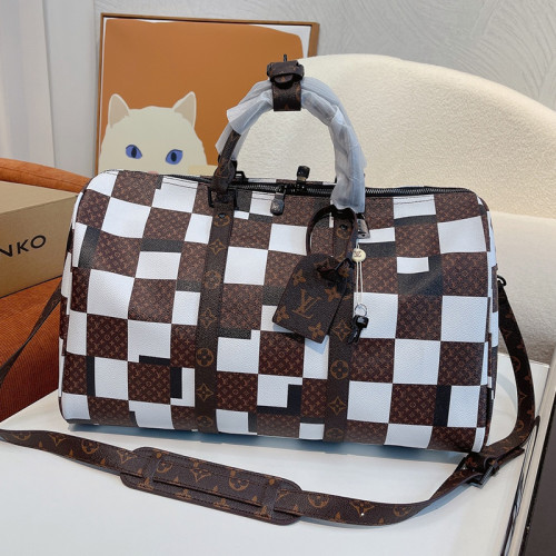 Louis Vuitton Womens and Mens Unisex Bags Luxury Brand LV Keepall Bandoulière 45 Fashion Design Travel Bag