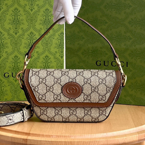 Gucci Womens Bags Shoulder Handbag Luxury Brand GG top handle mini bag with Web 723762 FABFH 8361  
