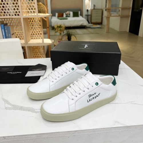 Yves Saint Laurent YSL Women Shoes Casual Luxury Brand COURT CLASSIC SL/06 EMBROIDERED SNEAKERS IN LEATHER with Original Box 61064908G109061