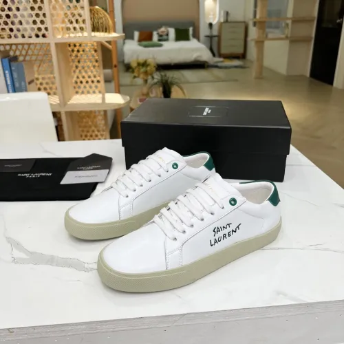 Yves Saint Laurent YSL Women Shoes Casual Luxury Brand COURT CLASSIC SL/06 EMBROIDERED SNEAKERS IN LEATHER with Original Box 61064908G109061