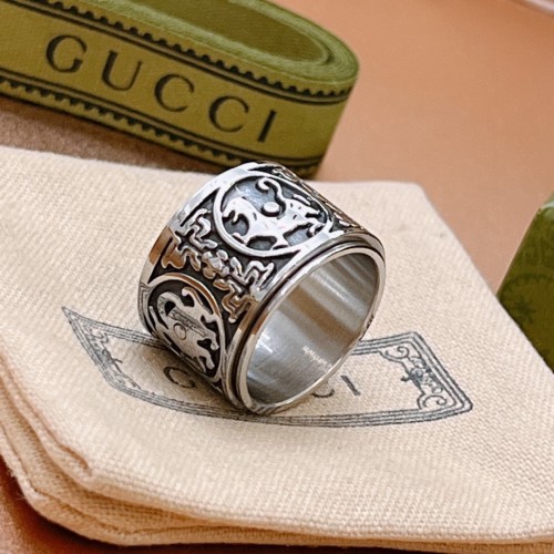 Gucci Luxury Men Womens Ring with Original Box
