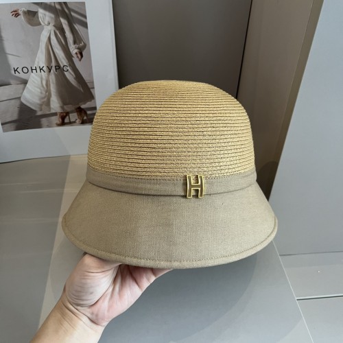 Hermes Womens Hats Luxury Brand Design Hermes Bucket Hat Straw Hat with Original Box  