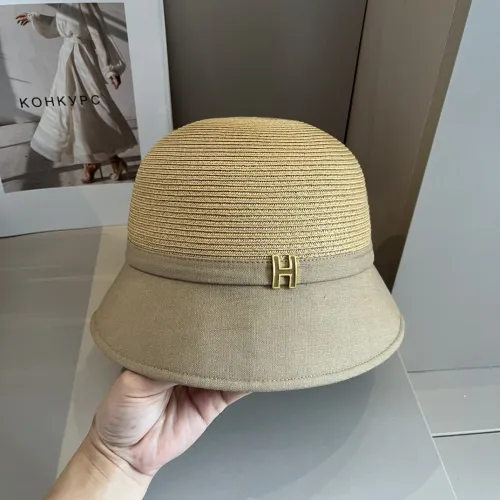 Hermes Womens Hats Luxury Brand Design Hermes Bucket Hat Straw Hat with Original Box  
