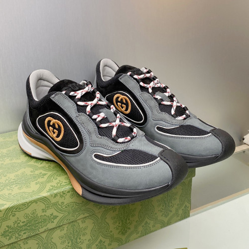 Gucci Mens Shoes Boots Luxury Brand Fashion Men's Gucci Run sneaker in suede with Original Box Whatsapp 