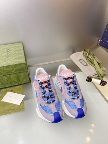 Gucci Mens Shoes Boots Luxury Brand Fashion Men's Gucci Run sneaker in suede with Original Box Whatsapp 