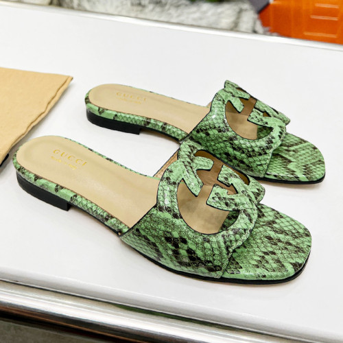Gucci Womens Shoes Slippers Gucci WOMEN'S INTERLOCKING G CUT-OUT SANDAL Luxury Brand with Original Box 694451 US000 2535  
