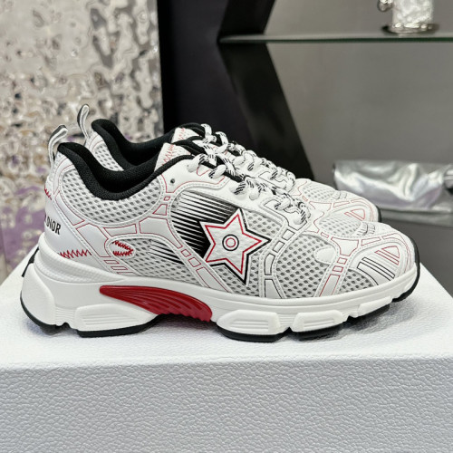 Dior Womens Shoes Sneakers Casual Luxury Brand Dior Chrono Sneaker Mesh with Leather-Effect Panels with Original Box KCK414TXX_S15U whatsapp 