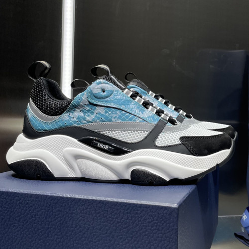 Dior Mens Shoes Sneakers Luxury Brand Breathable Design B22 SNEAKER Mesh with Smooth Calfskin with Original Box 3SN231YXX_H861