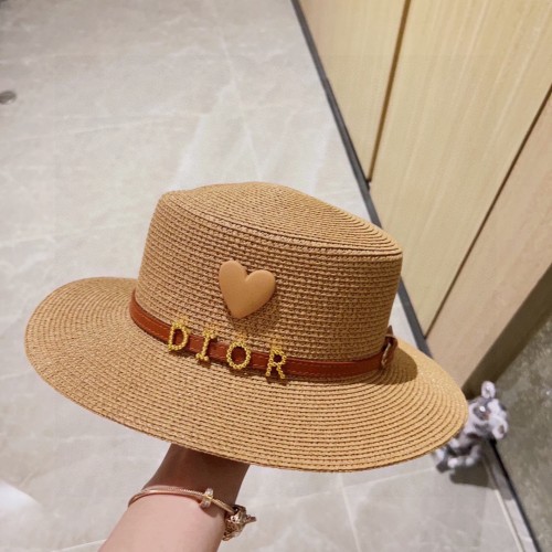 Dior Womens Straw Hat Luxury Brand Design Dior Cap with Original Box  