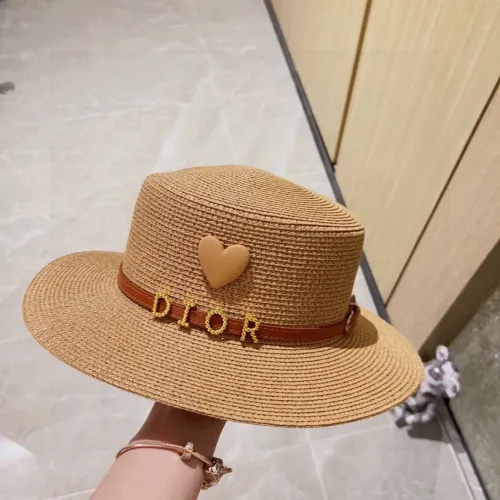 Dior Womens Straw Hat Luxury Brand Design Dior Cap with Original Box  
