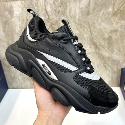Dior Mens Shoes Sneakers Luxury Brand Breathable Design B22 SNEAKER Technical Mesh with Beige and Smooth Calfskin with Original Box