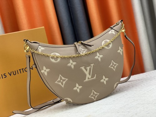 Louis Vuitton Womens Bags Shoulder Bag Luxury Brand Loop Hobo Monogram Empreinte Leather M46725  