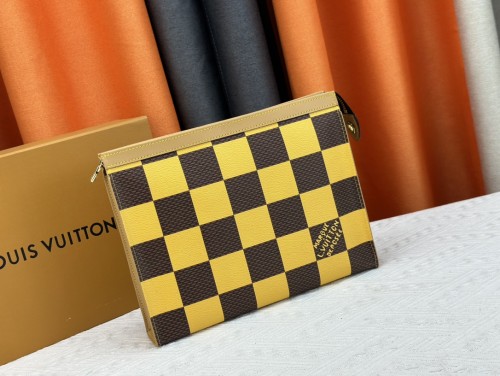 Louis Vuitton Mens Womens Bags Clutch Luxury Brand Fashion Type POCHETTE VOYAGE MM M80803 with Original Box  
