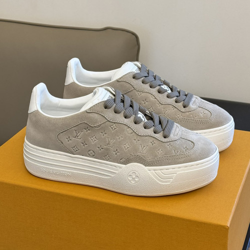 Louis Vuitton Womens Shoes Sneakers Lace-Up Luxury Brand Fashion LV Groovy Platform Sneaker with Original Box 1ACHH0  