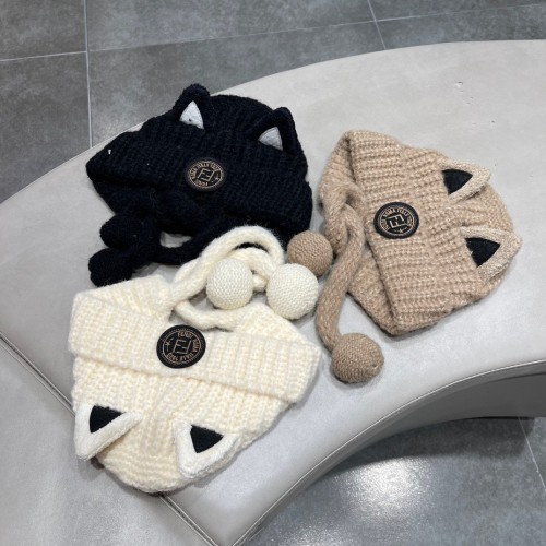 Fendi Womens Knit Hat Luxury Brand Design Fendi Cap with Original Box  