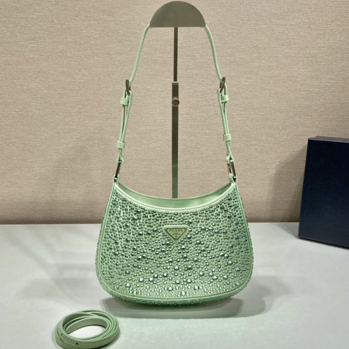 Prada Womens Shoulder Bags Leather Shopping Bag with Original Box