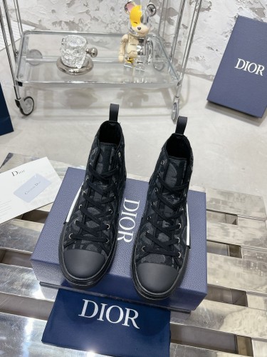 Dior Womens Shoes Sneakers Casual Luxury Brand B23 High-Top Sneaker with Original Box 3SH126ZXX_H961