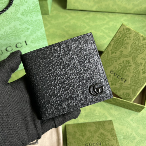 Gucci Mens Womens Wallets Bags Coin Purse Card Holder Luxury Brand GG GG Marmont leather bi-fold wallet in black leather with Original Box 428726 1T56F 1000