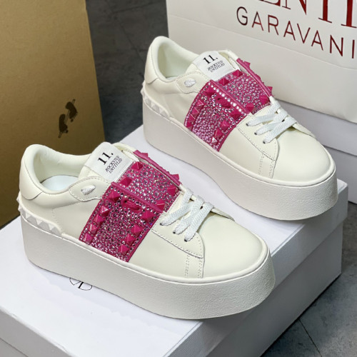 Valentino Womens Shoes Sneakers Leather Luxury Brand Women Rockstud Untitled Shoes with Original Box Whatsapp 