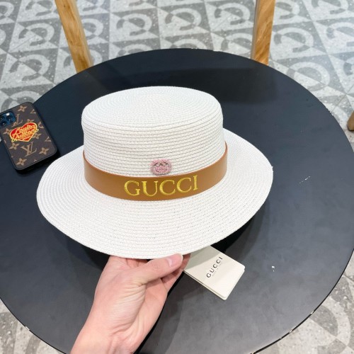 Gucci Womens Cap Bucket Hat Straw Hat Luxury Brand with Original Box  