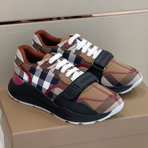 Burberry Men Shoes Fashion Sneakers Luxury Brand Vintage Cotton Sneaker with Original Box