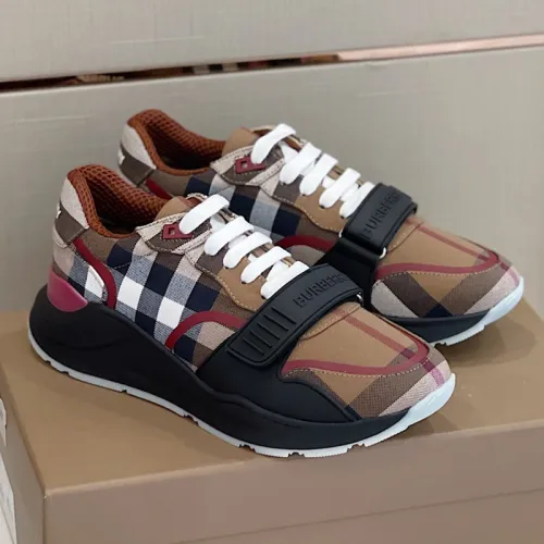 Burberry Men Shoes Fashion Sneakers Luxury Brand Vintage Cotton Sneaker with Original Box