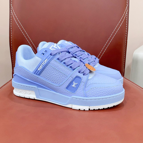 Louis Vuitton Mens Shoes Fashion Sneakers Design Luxury Brand LV TRAINER SNEAKER 1ABLVV Mix of materials with Original Box 1ABLUR  