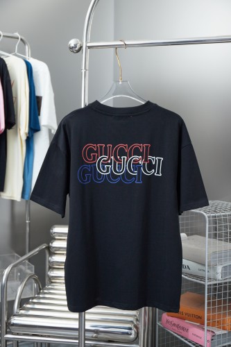 Gucci Luxury Brand Women Mens Short Sleeve T-Shirt COTTON JERSEY T-SHIRT WITH GUCCI PRINT   
