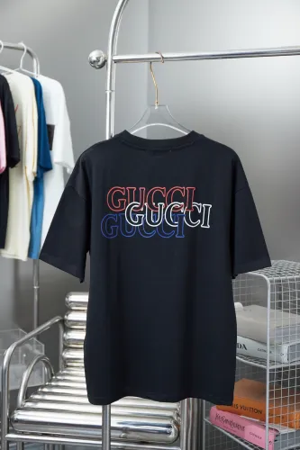 Gucci Luxury Brand Women Mens Short Sleeve T-Shirt COTTON JERSEY T-SHIRT WITH GUCCI PRINT   