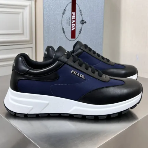 Prada Mens Shoes Casual Luxury Brand Breathable Sneakers with Original Box