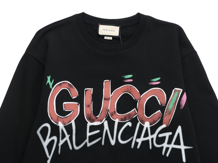 Gucci x Balenciaga Womens Mens Sweatshirt Luxury Brand Mens Sweatshirt   