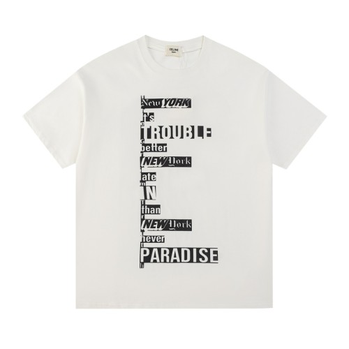 Celine Luxury Brand Women Mens Short Sleeve T-Shirt   