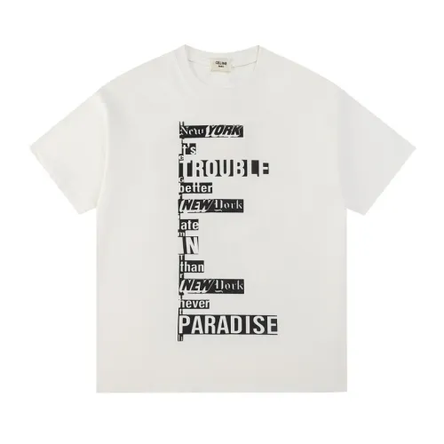 Celine Luxury Brand Women Mens Short Sleeve T-Shirt   