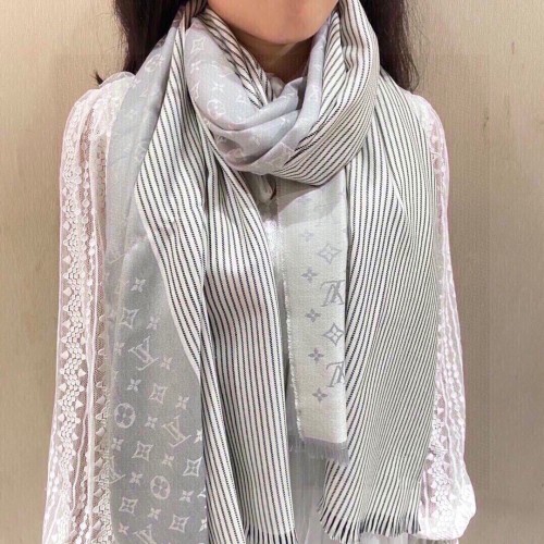 Louis Vuitton Scarves Men Womens Fashion Scarf with Original Box   