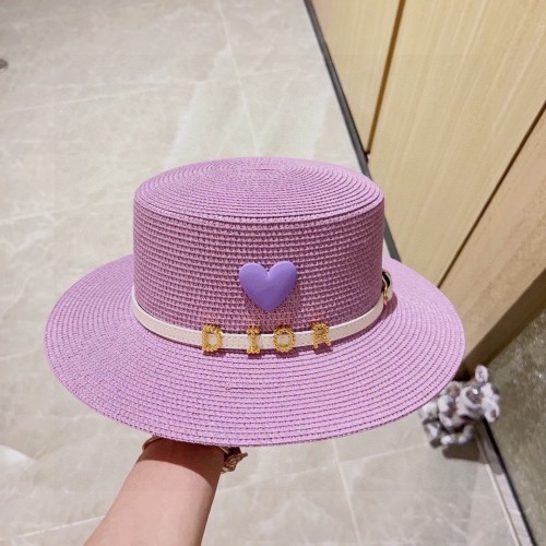Dior Womens Straw Hat Luxury Brand Design Dior Cap with Original Box  